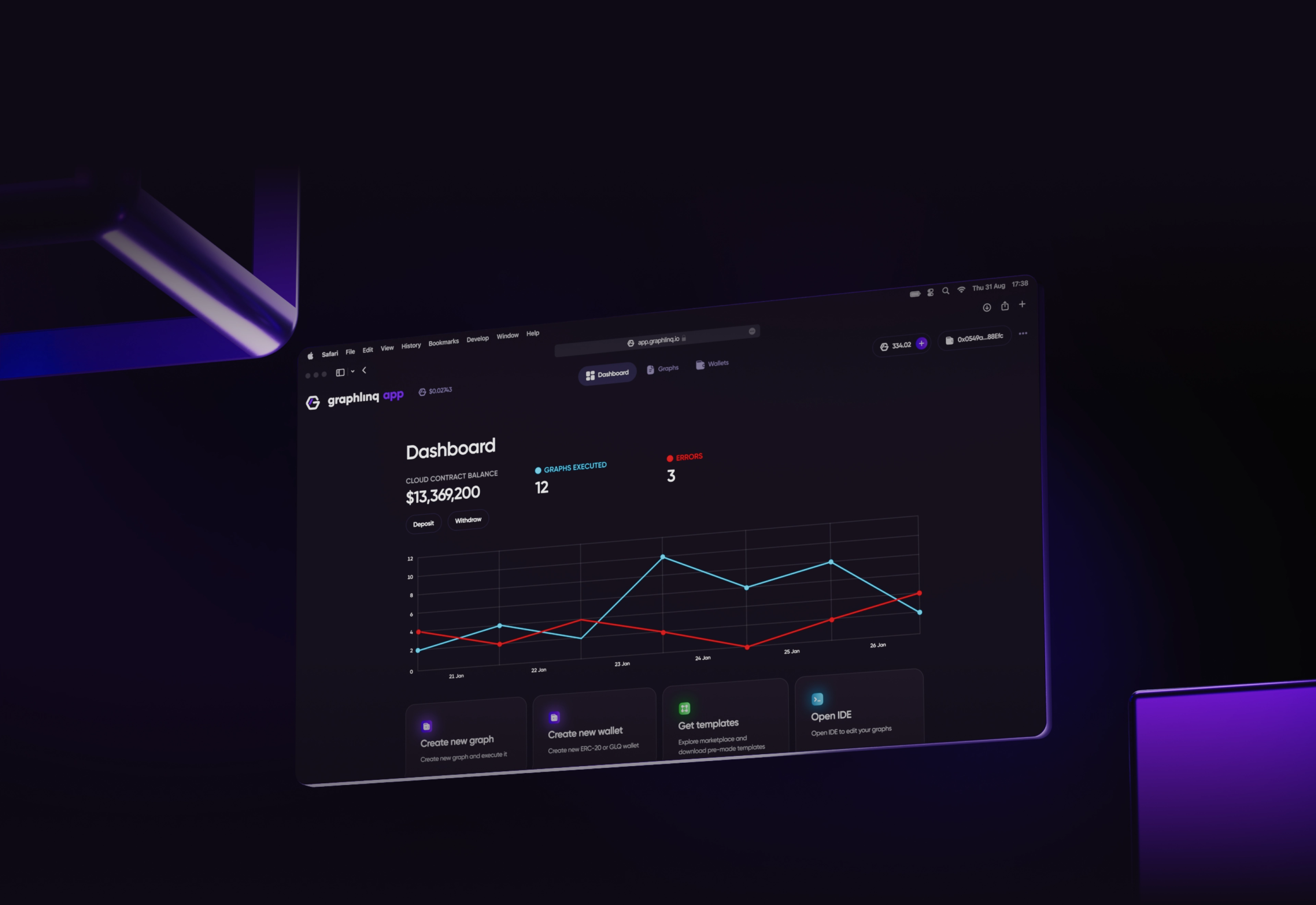 GraphLinq dApp deployment interface